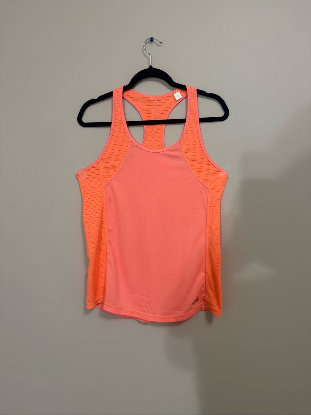 Adidas Climalite Neon Orange Athletic Racerback Tank Top Size Medium, EUC